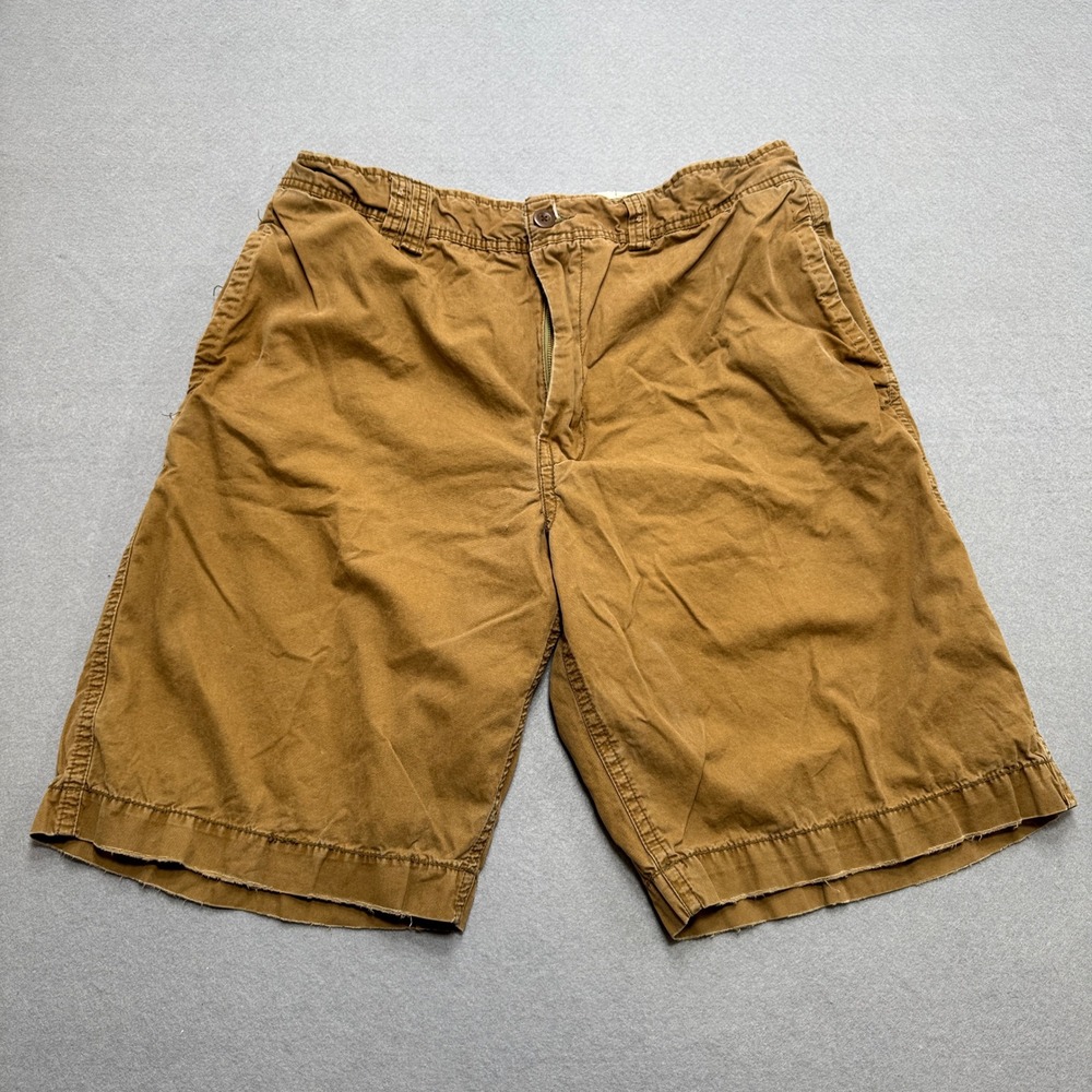 American Eagle Shorts‎ Men's 38 Brown Longer Length Baggy Fit Cotton Utility